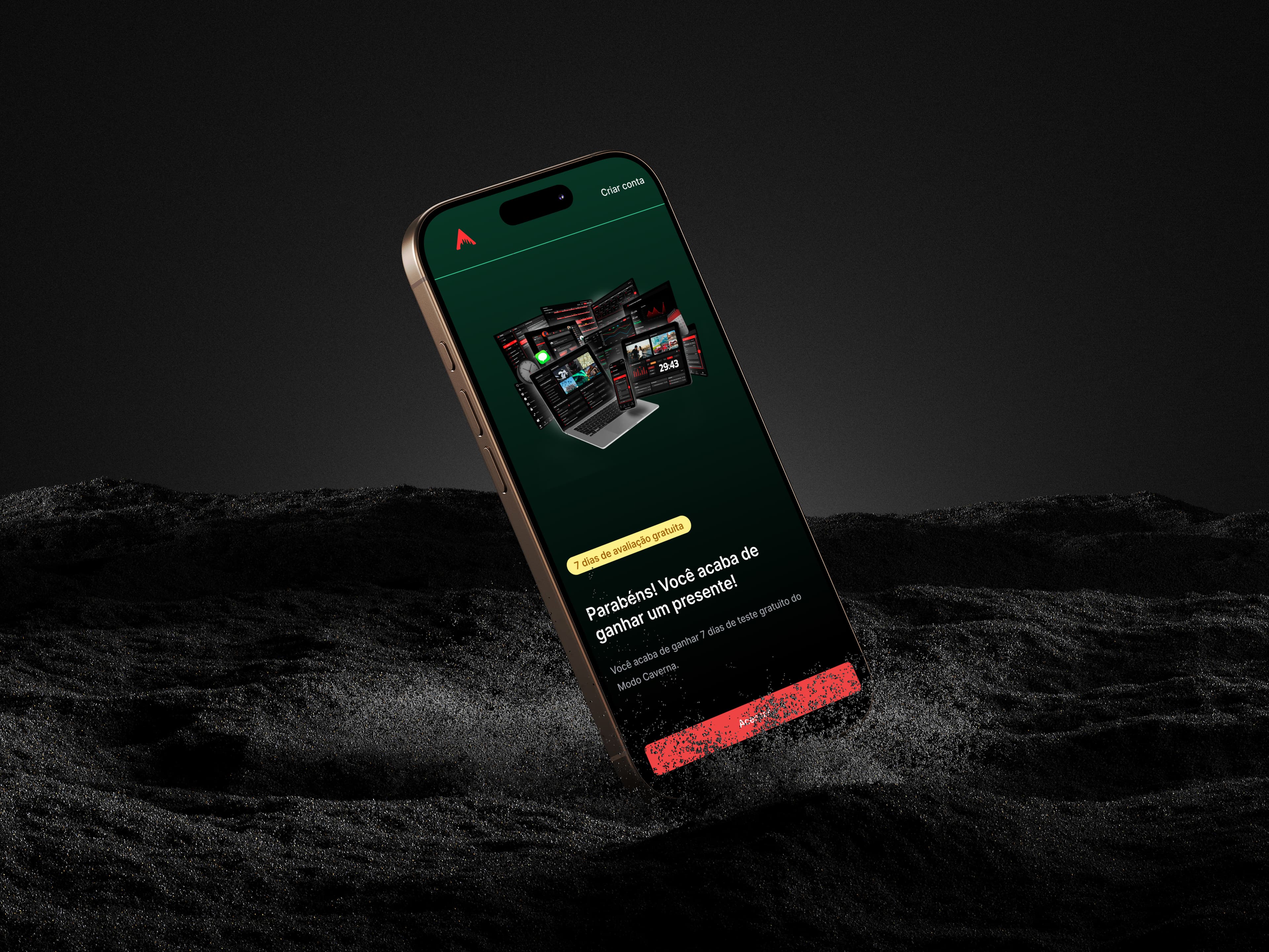 Mobile welcome and free trial